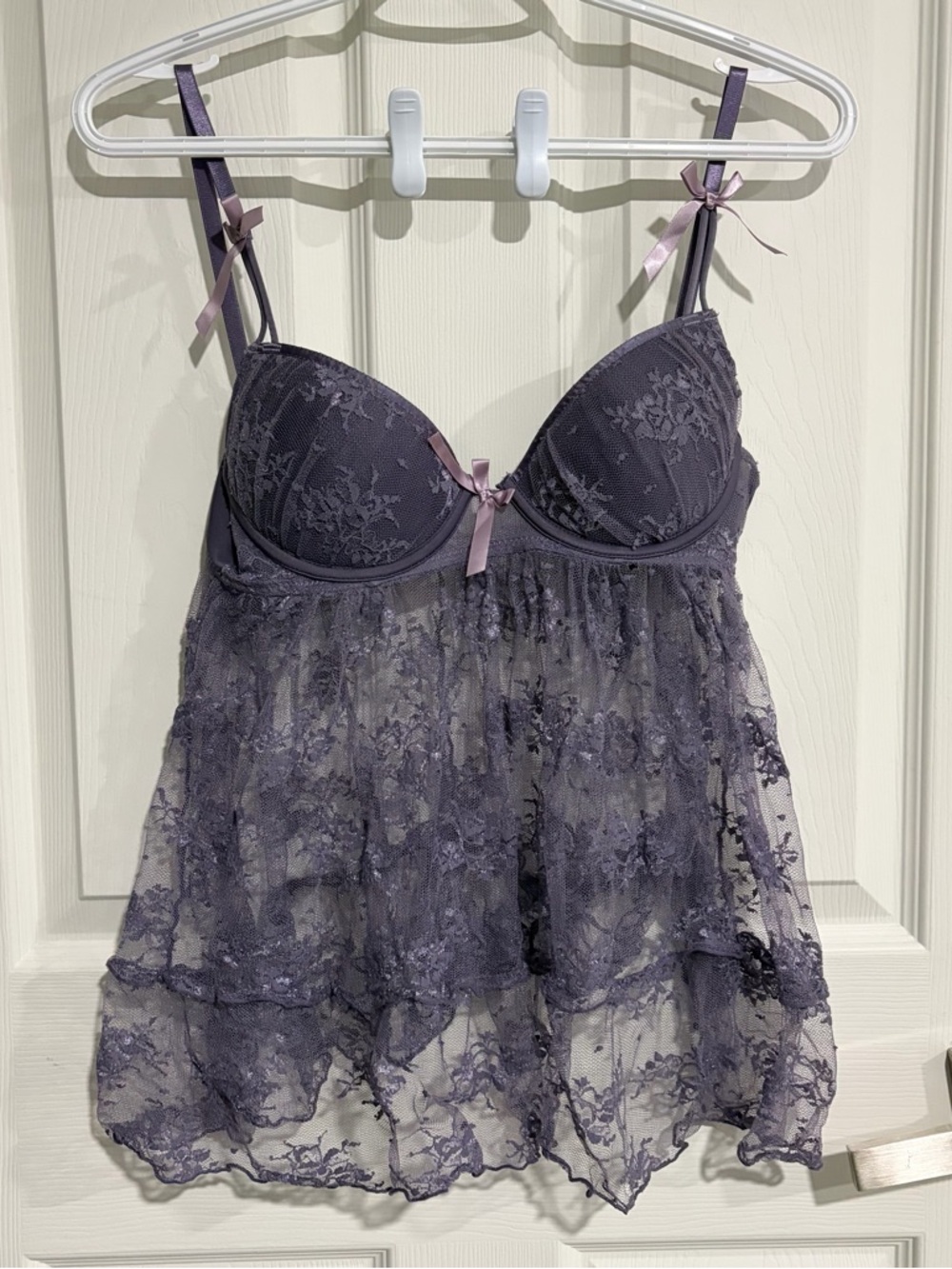 La Vie en Rose Lace Babydoll – Purple (Size S)